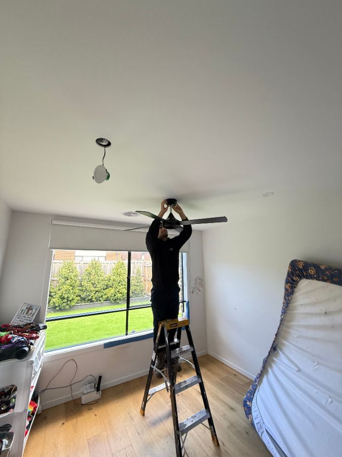 Ceiling fan install by RNP Electrical